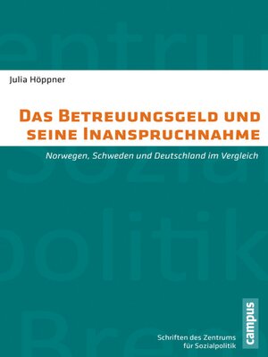 cover image of Das Betreuungsgeld und seine Inanspruchnahme